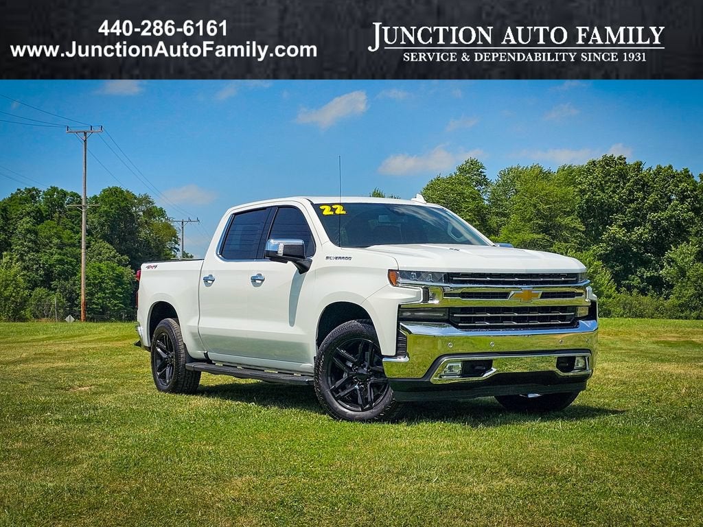 2022 Chevrolet Silverado 1500 LTD LTZ in Summit White — front three-quarter view