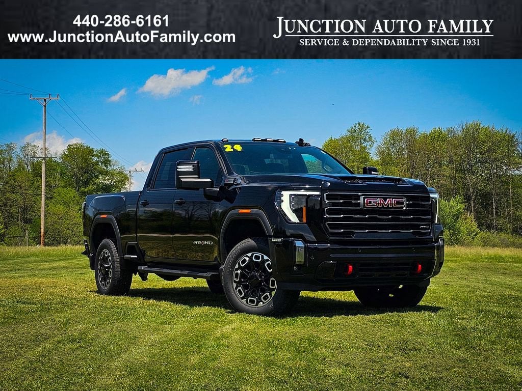 2024 GMC Sierra 2500 HD AT4 in Onyx Black — front three-quarter view