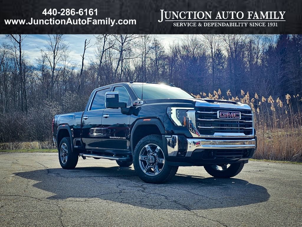 2026 GMC Sierra 2500 HD SLT in Onyx Black — front three-quarter view