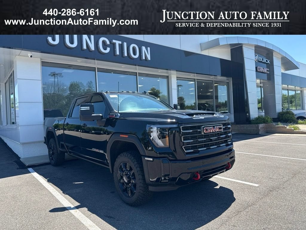 2026 GMC Sierra 2500 HD AT4 in Onyx Black — front three-quarter view