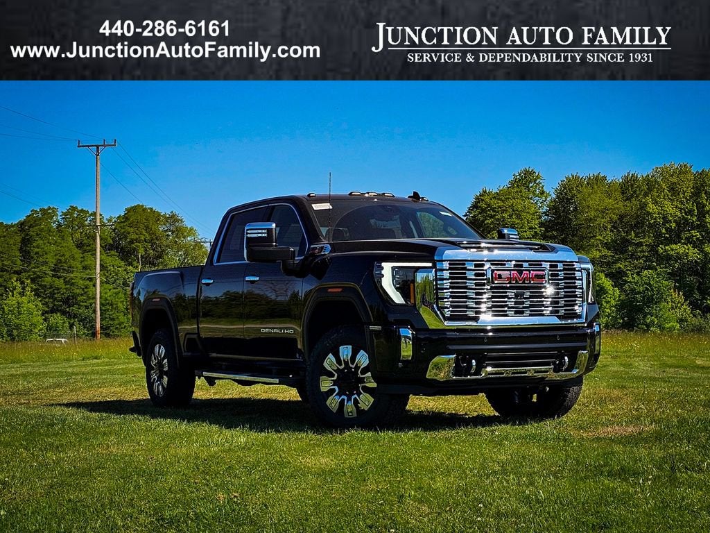 2026 GMC Sierra 2500 HD Denali in Onyx Black — front three-quarter view