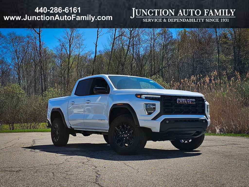 2026 GMC Canyon Elevation in Summit White — front three-quarter view