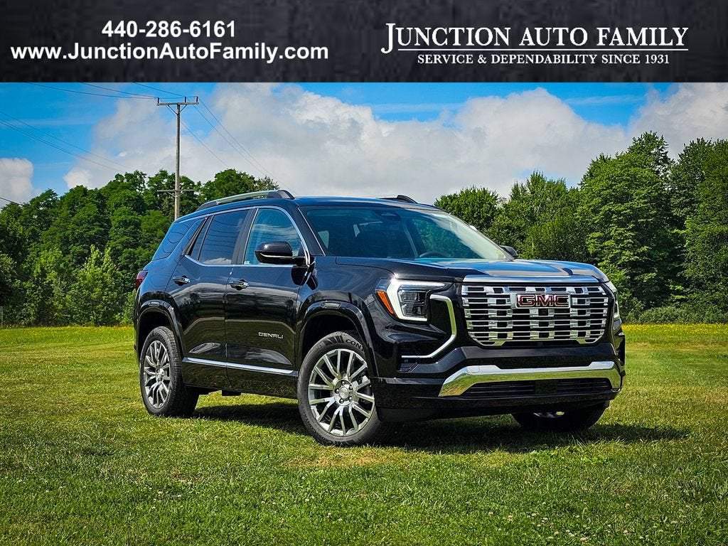 2026 GMC Terrain Denali in Ebony Twilight Metallic — front three-quarter view