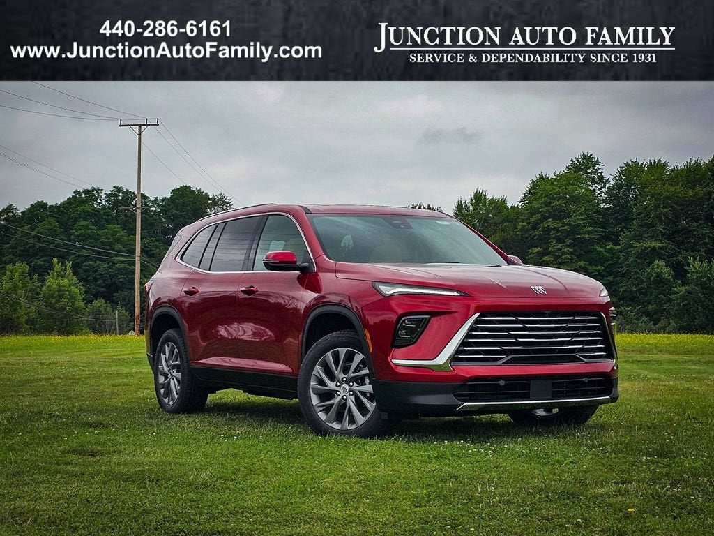 2026 Buick Enclave Preferred in Cherry Red Tintcoat — front three-quarter view