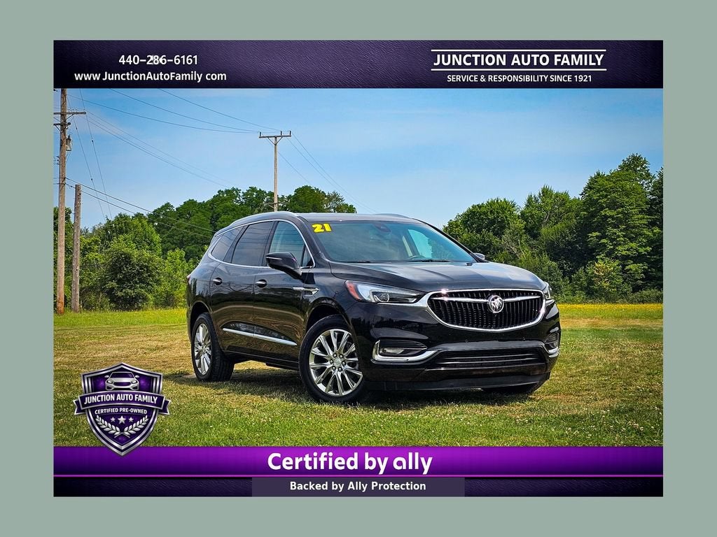 2021 Buick Enclave Premium in Includes Spectra Gray Lower Exterior Accent Color.) — front three-quarter view