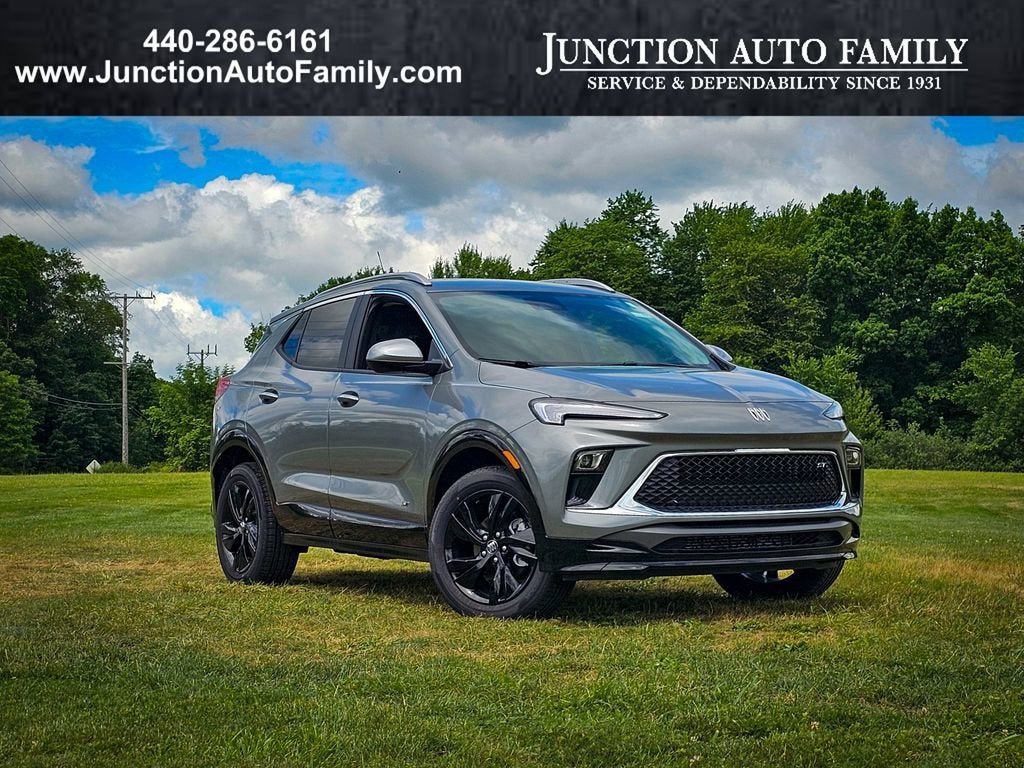 2026 Buick Encore GX Sport Touring in Moonstone Gray Metallic — front three-quarter view