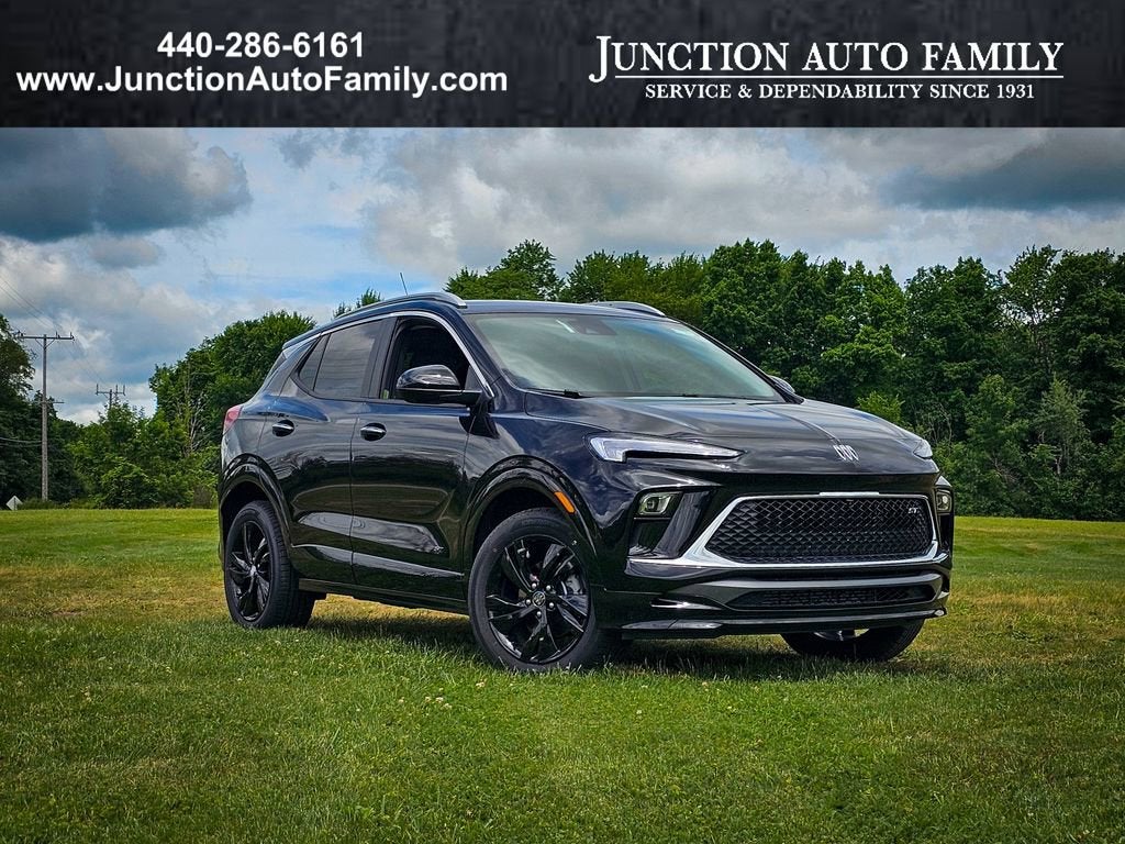 2026 Buick Encore GX Sport Touring in Ebony Twilight Metallic — front three-quarter view