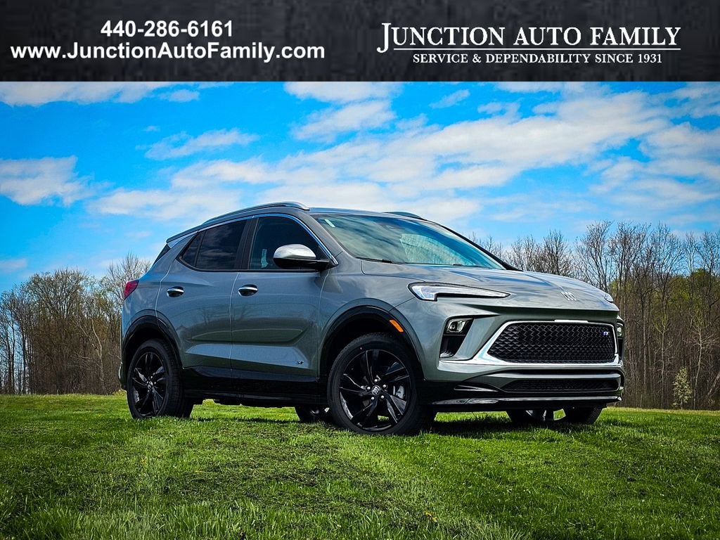 2026 Buick Encore GX Sport Touring in Moonstone Gray Metallic — front three-quarter view