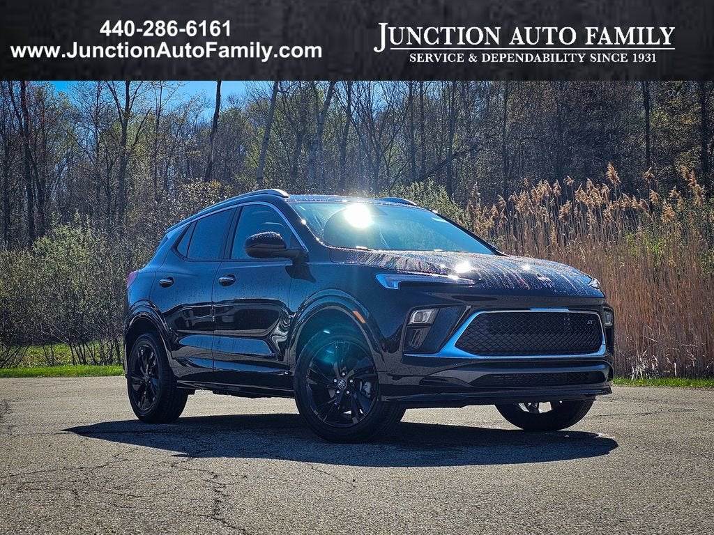 2026 Buick Encore GX Sport Touring in Ebony Twilight Metallic — front three-quarter view