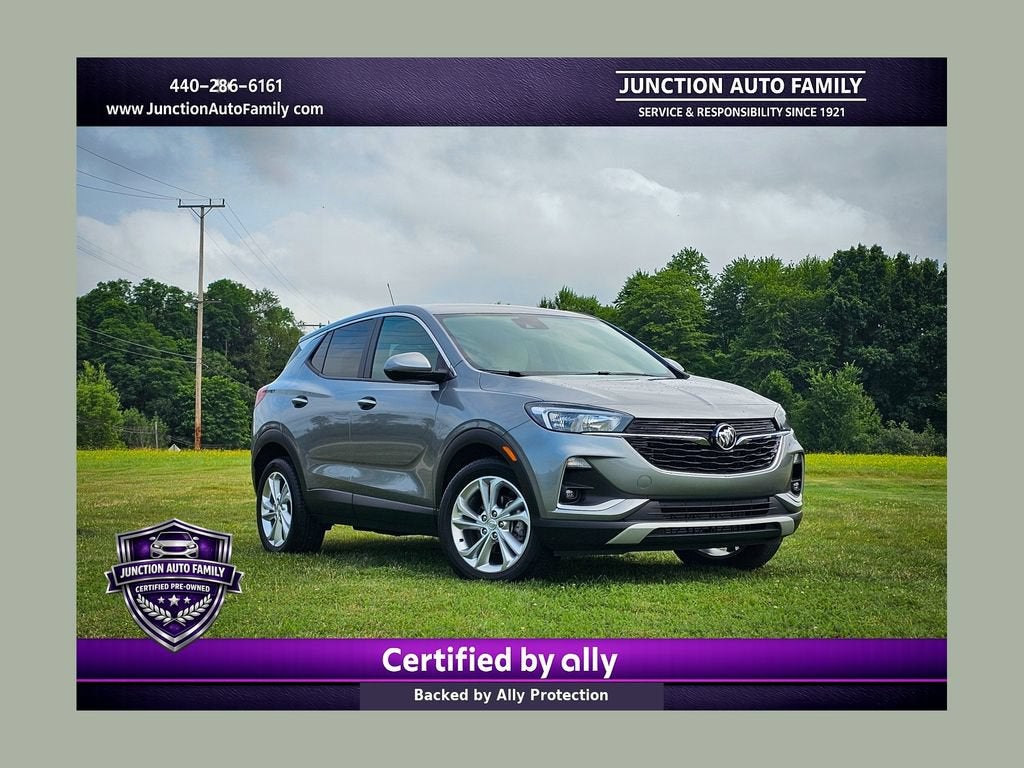 2023 Buick Encore GX Preferred in Moonstone Gray Metallic — front three-quarter view