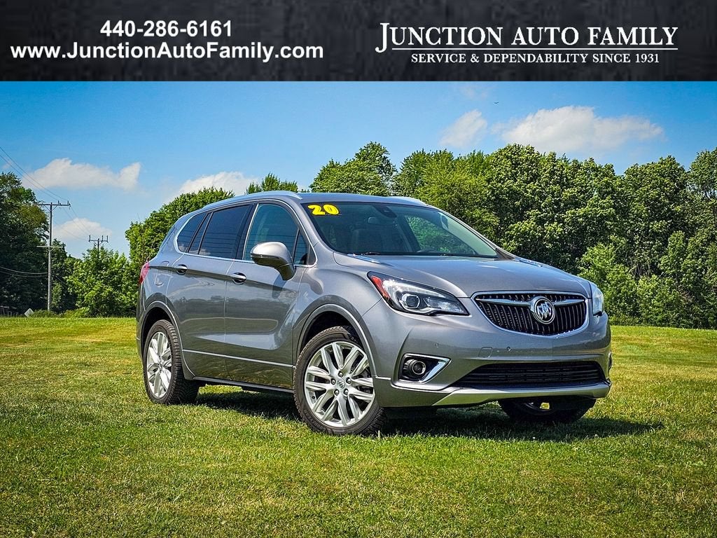 2020 Buick Envision Premium in Satin Steel Metallic — front three-quarter view