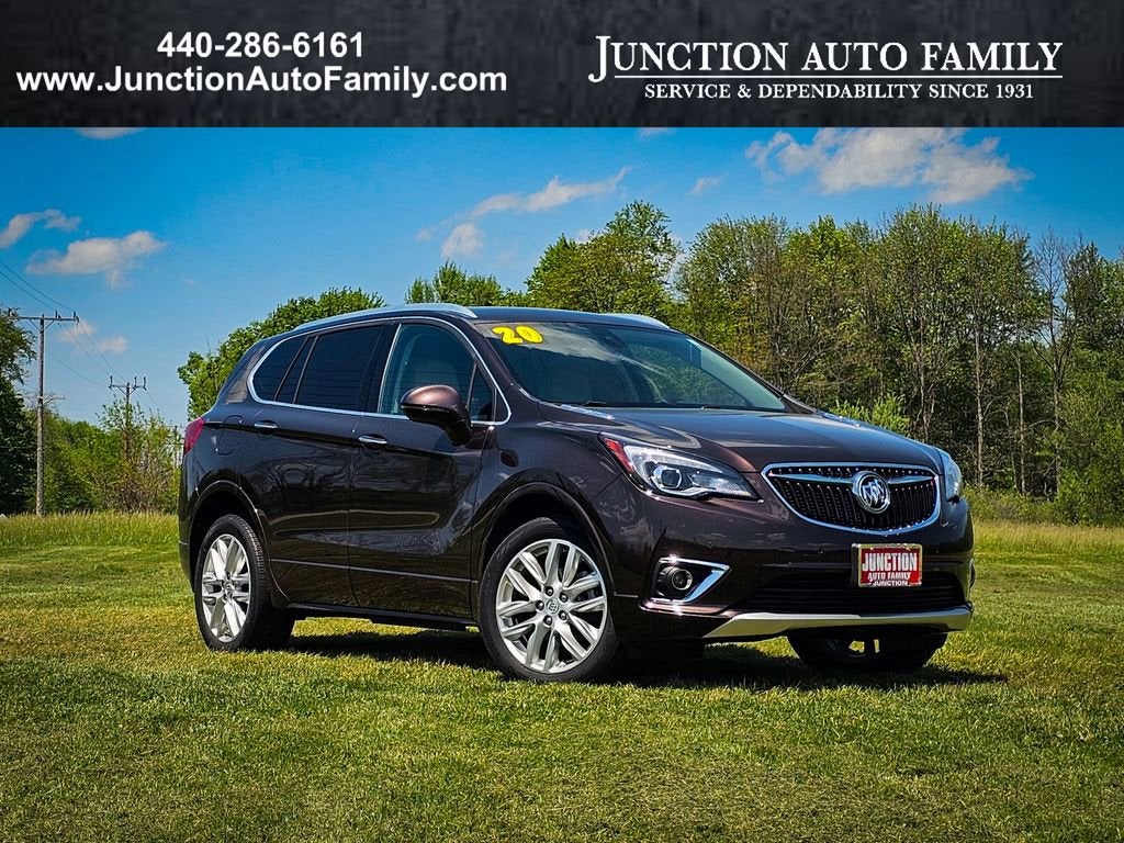 2020 Buick Envision Premium in Espresso Metallic — front three-quarter view