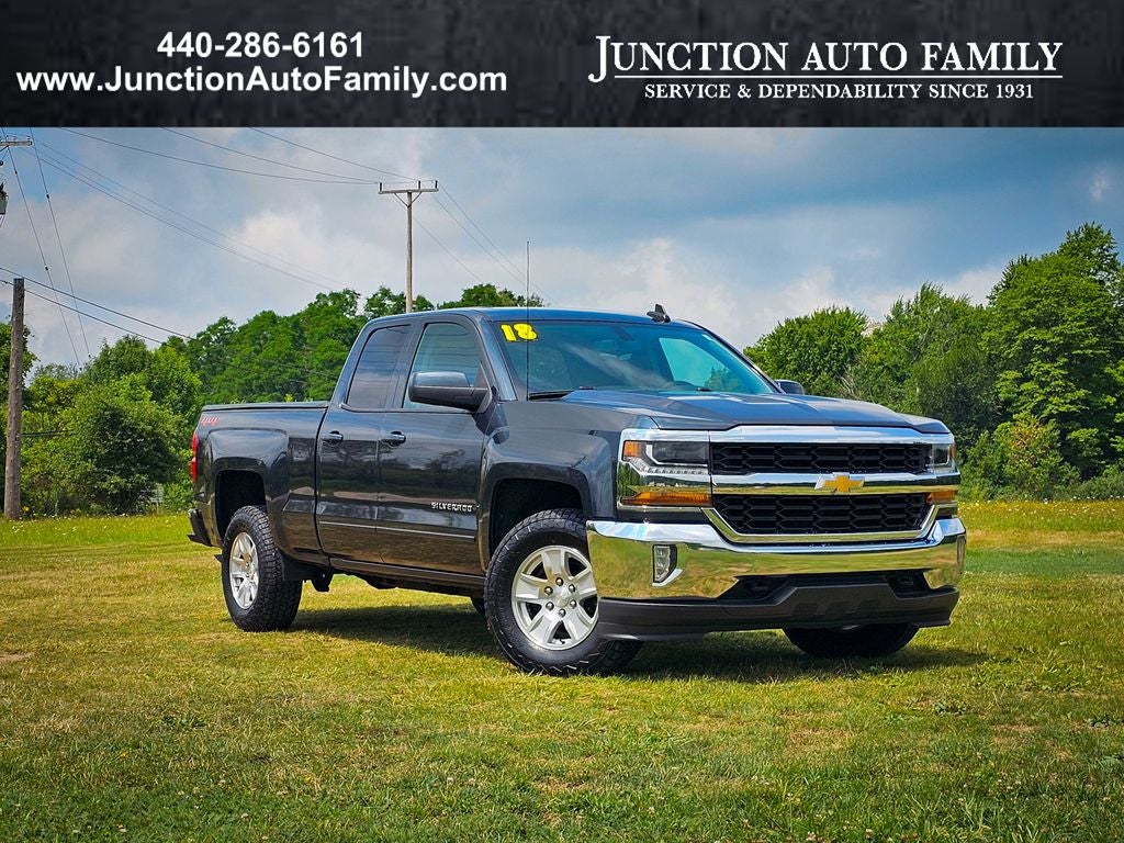 2018 Chevrolet Silverado 1500 1LT in Graphite Metallic — front three-quarter view