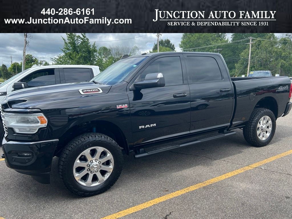 2020 RAM 2500 Big Horn Crew Cab 4x4 6'4' Box in Diamond Black Crystal Pearlcoat — front three-quarter view