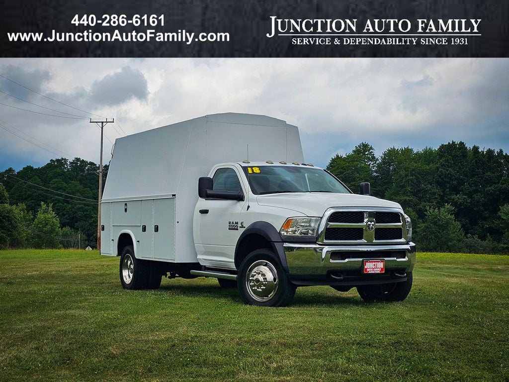 2018 RAM 5500 Chassis Tradesman/SLT in Bright White Clearcoat — front three-quarter view